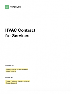 HVAC Contract for Services