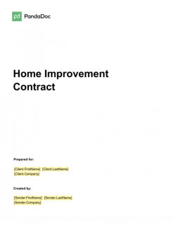 Home Improvement Contract