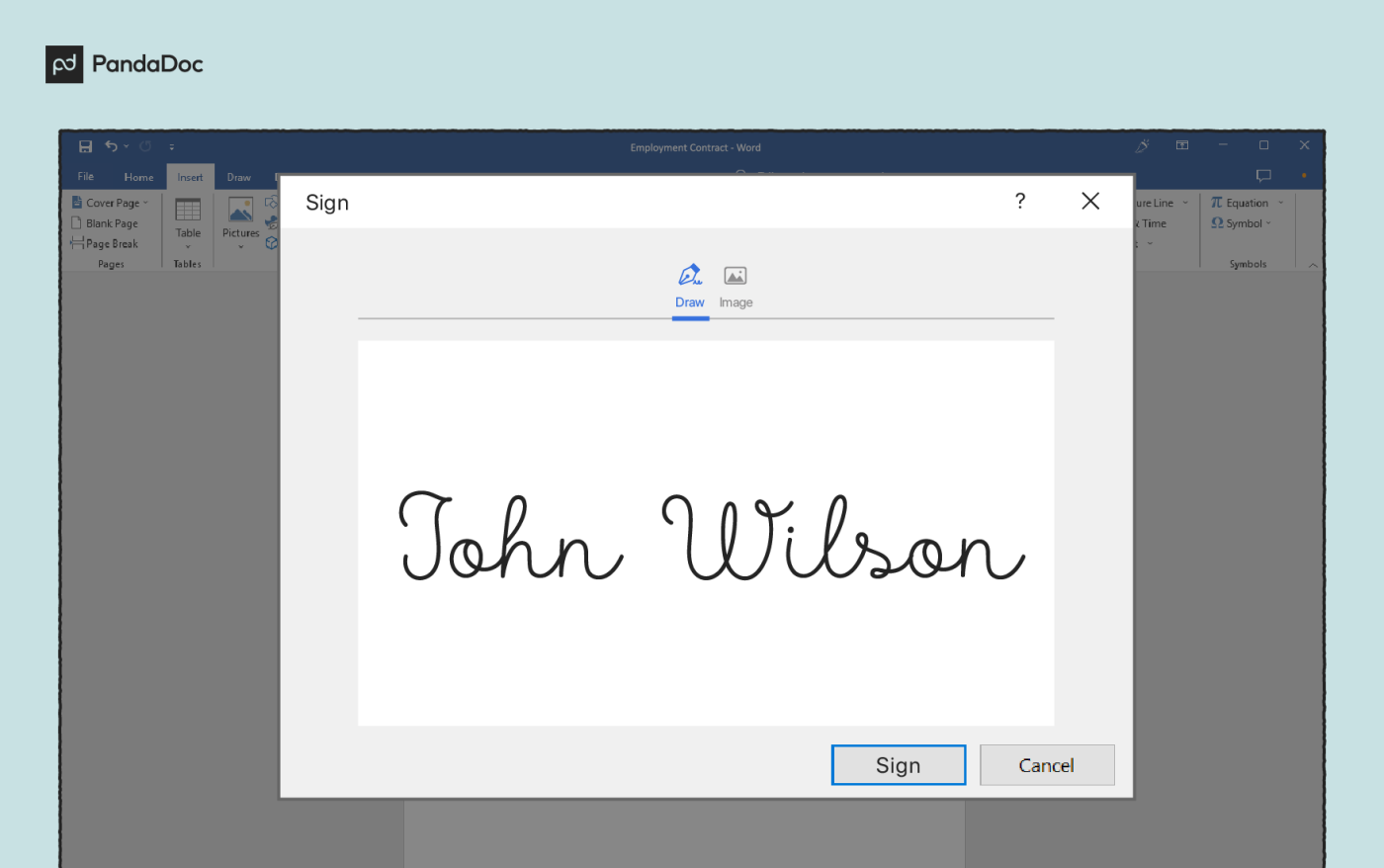 Can You Put A Digital Signature On A Word Document