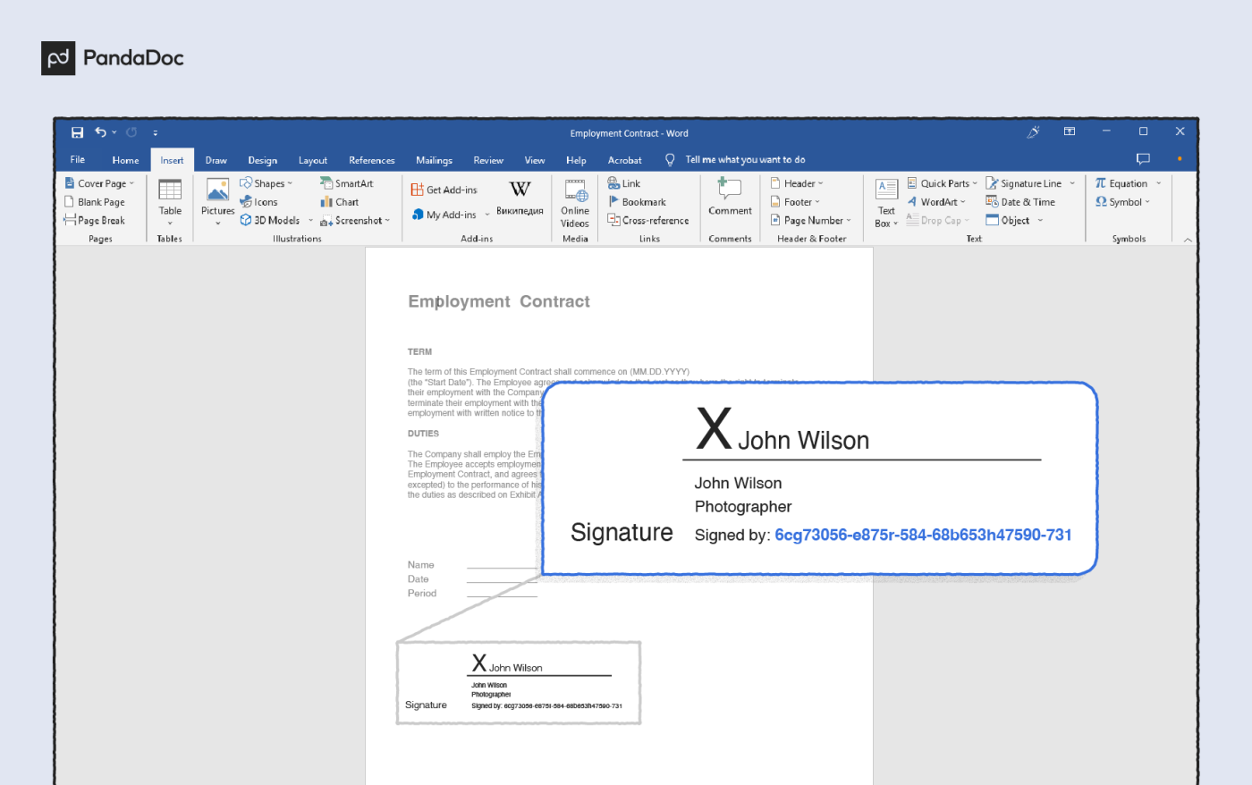 How To Insert A Signature Line On Microsoft Word - Printable Timeline ...