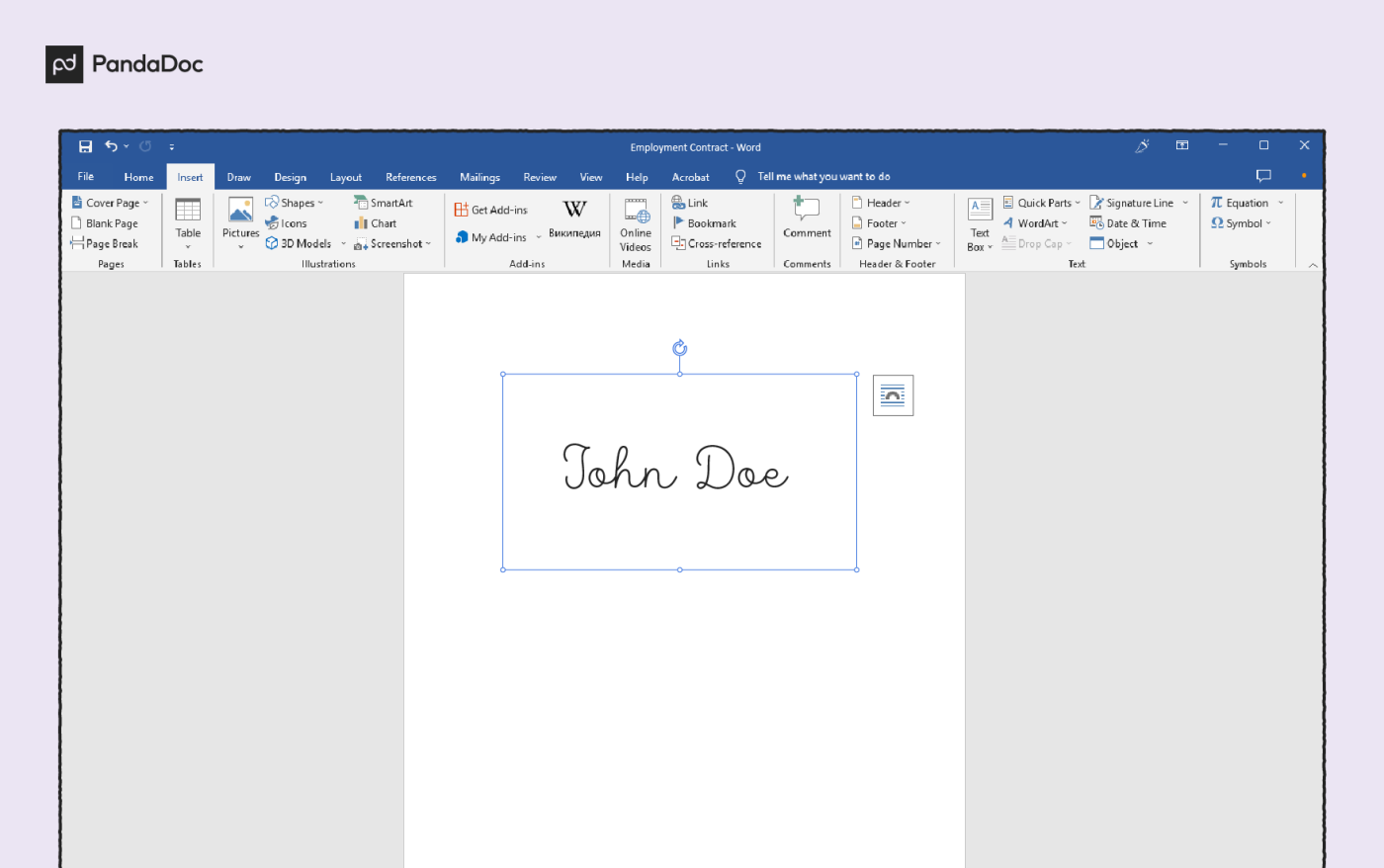 How To Insert A Signature Into A Word Document