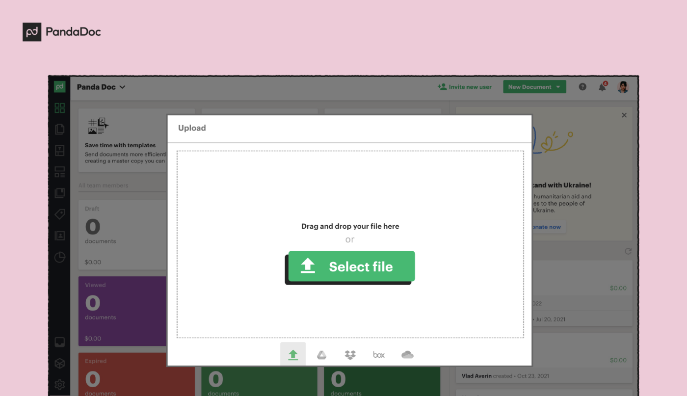 Screenshot of choosing a local file