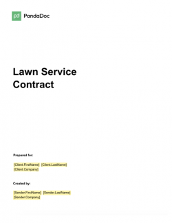 Lawn Service Contract Lawn Service Contract