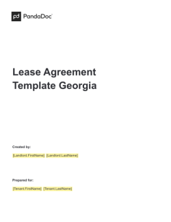 Lease Agreement Template Georgia