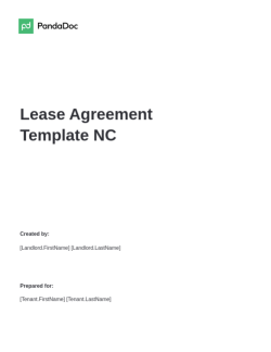 Residential Lease Agreement North Carolina