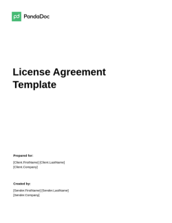 License Agreement Template