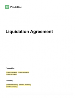 Liquidation Agreement Template