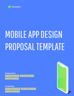 Mobile App Design Proposal Template