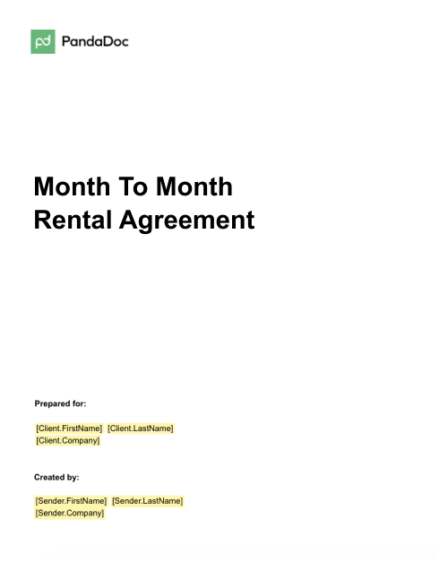 Month-to-Month Lease Agreements