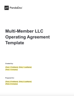 Multi-Member LLC Operating Agreement Template