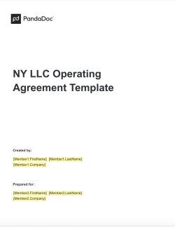 NYC LLC Operating Agreement Template