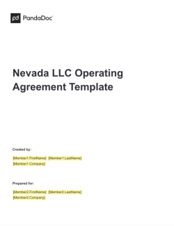 Nevada LLC Operating Agreement Template