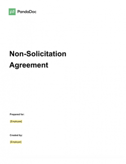 Non Solicitation Agreement Template