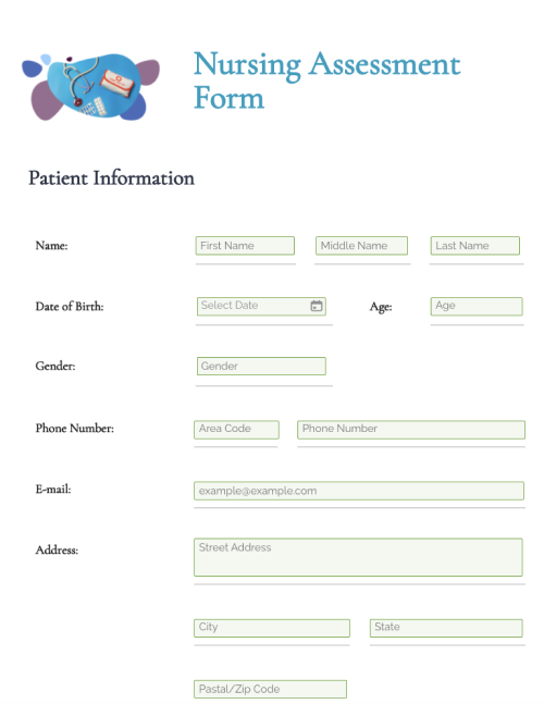 Nursing Form 2023 Printable Forms Free Online   Nursing Assessment Form 1 