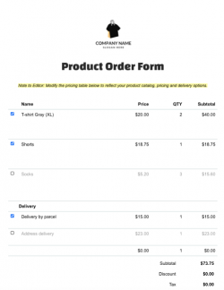 Order Page