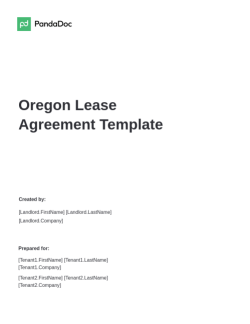 Oregon Lease Agreement Template