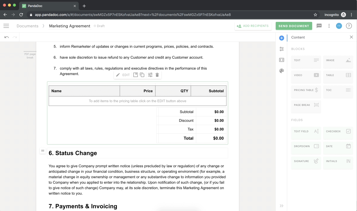 Screenshot of entering your information in the highlighted fields