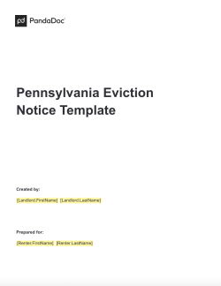 Pennsylvania Eviction Notice Template