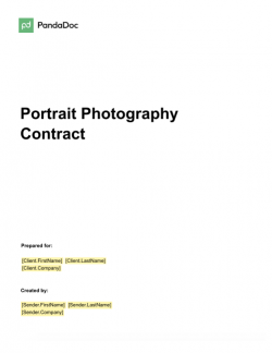 Portrait Photography Contract