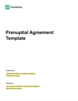 Prenuptial Agreement Template