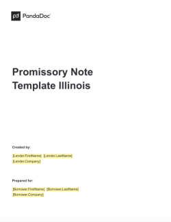 Promissory Note Template Illinois