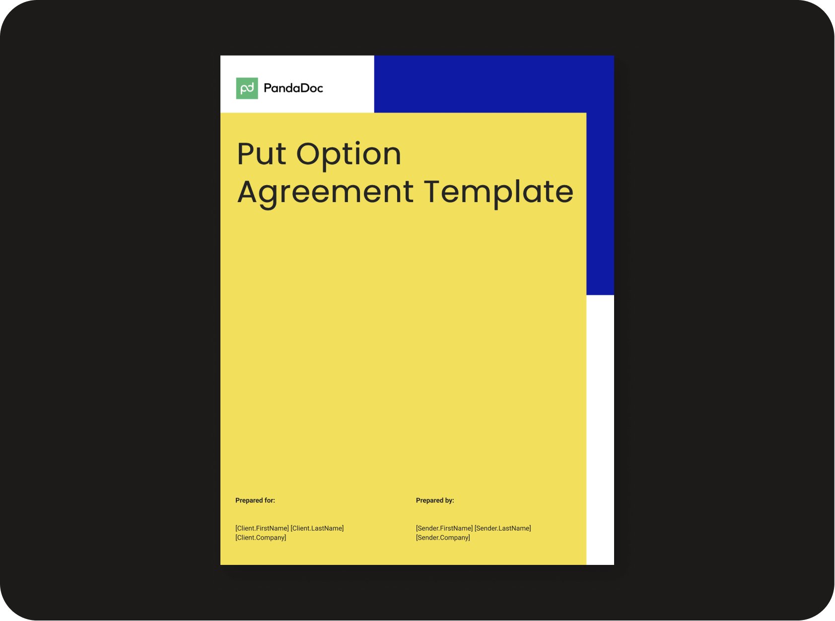 Put Option Agreement Template PandaDoc
