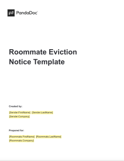 Roommate Eviction Notice Template