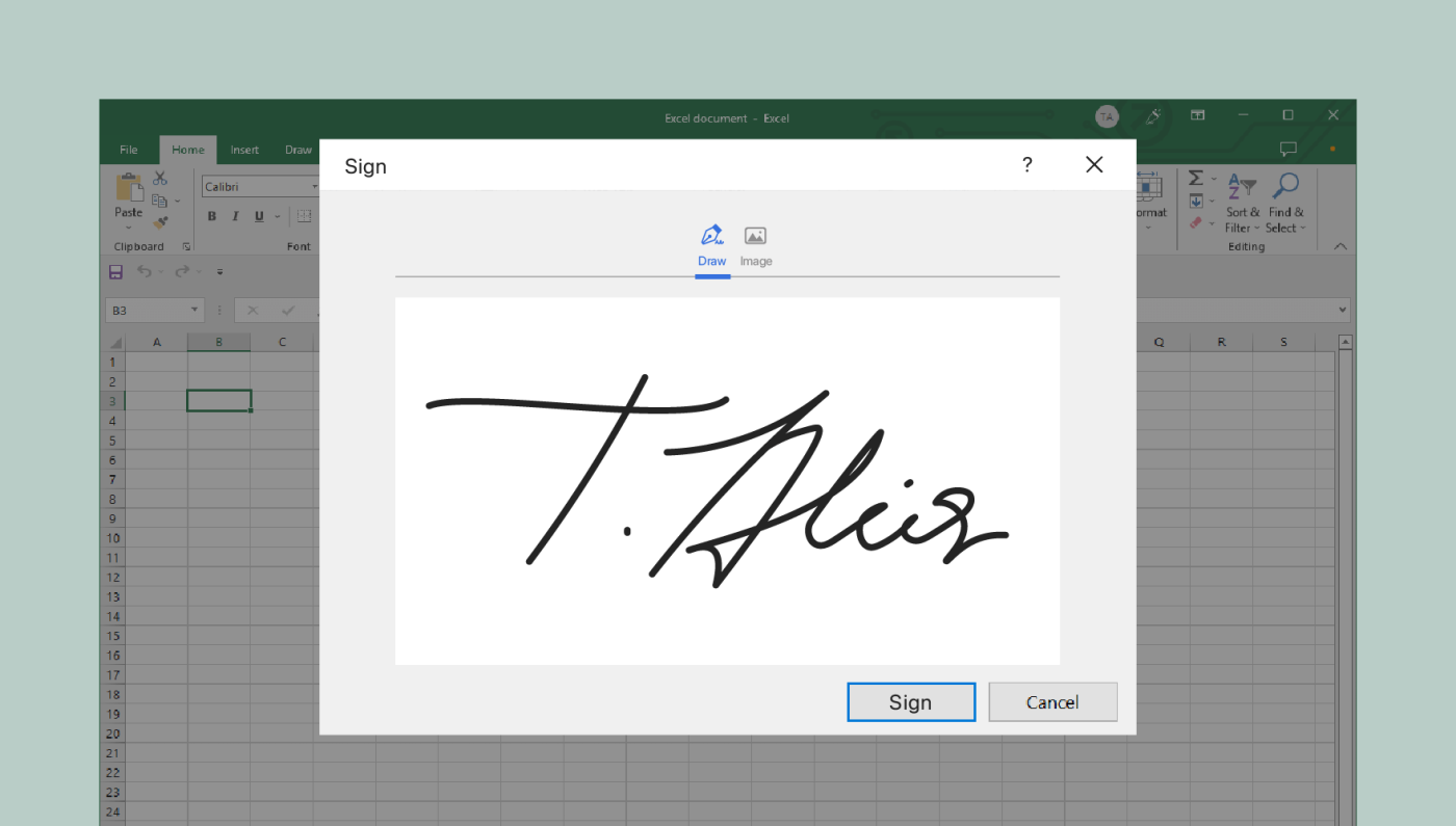 Screenshot esignature