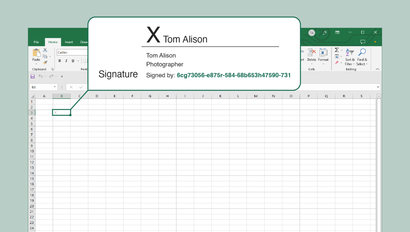 Screenshot esignature