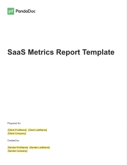 SaaS metrics report