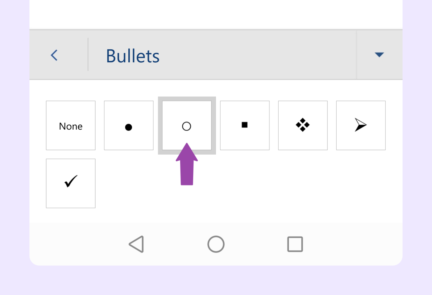 choosing a suitable checkbox symbol for bullet
