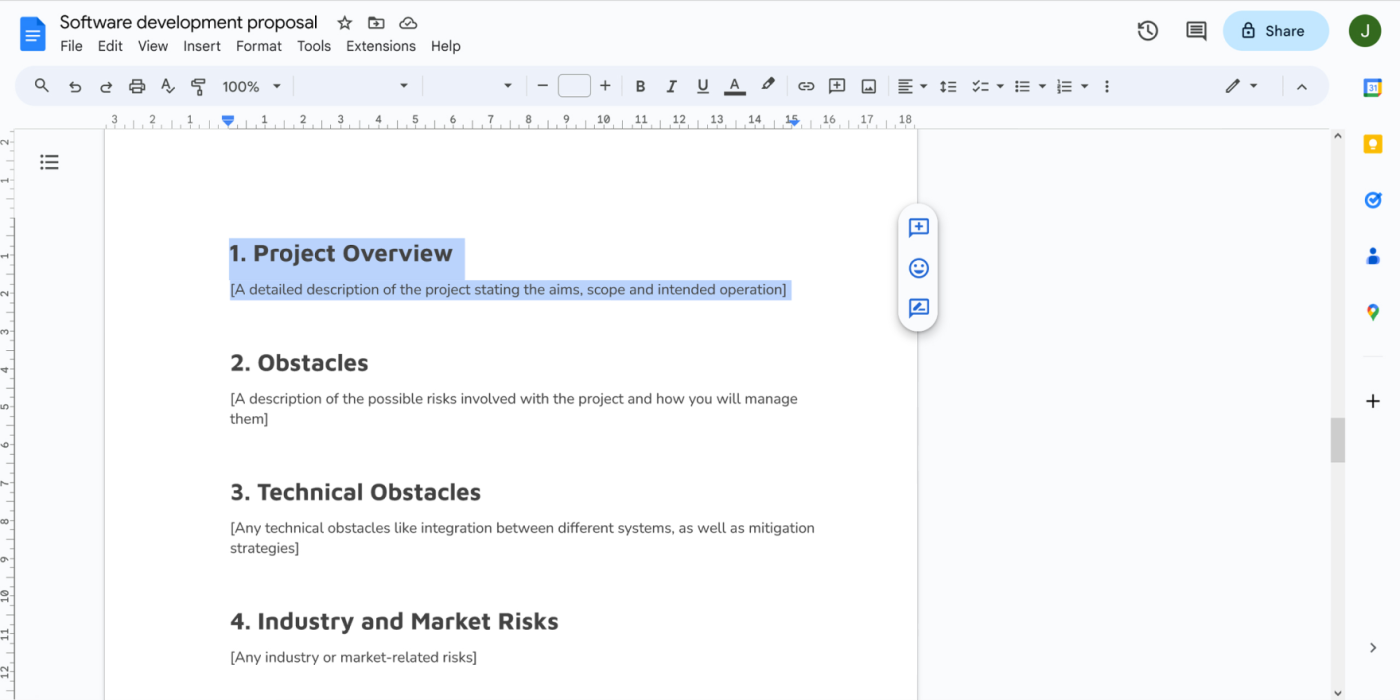 Screenshot showing how to center text in google doc