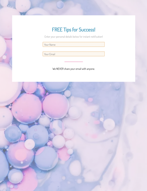 Free Optin Form Template Grow Your Email List by 76