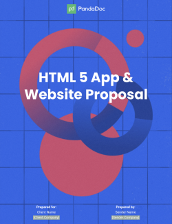 HTML 5 App & Website Proposal