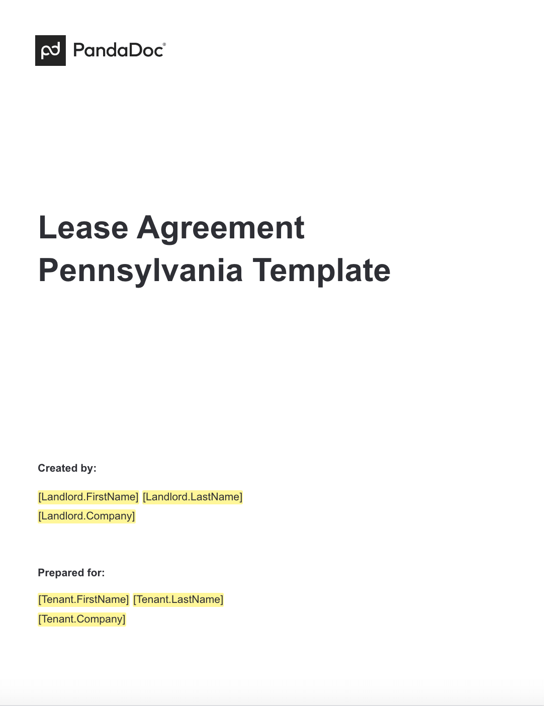 Pennsylvania Residential Lease Agreement