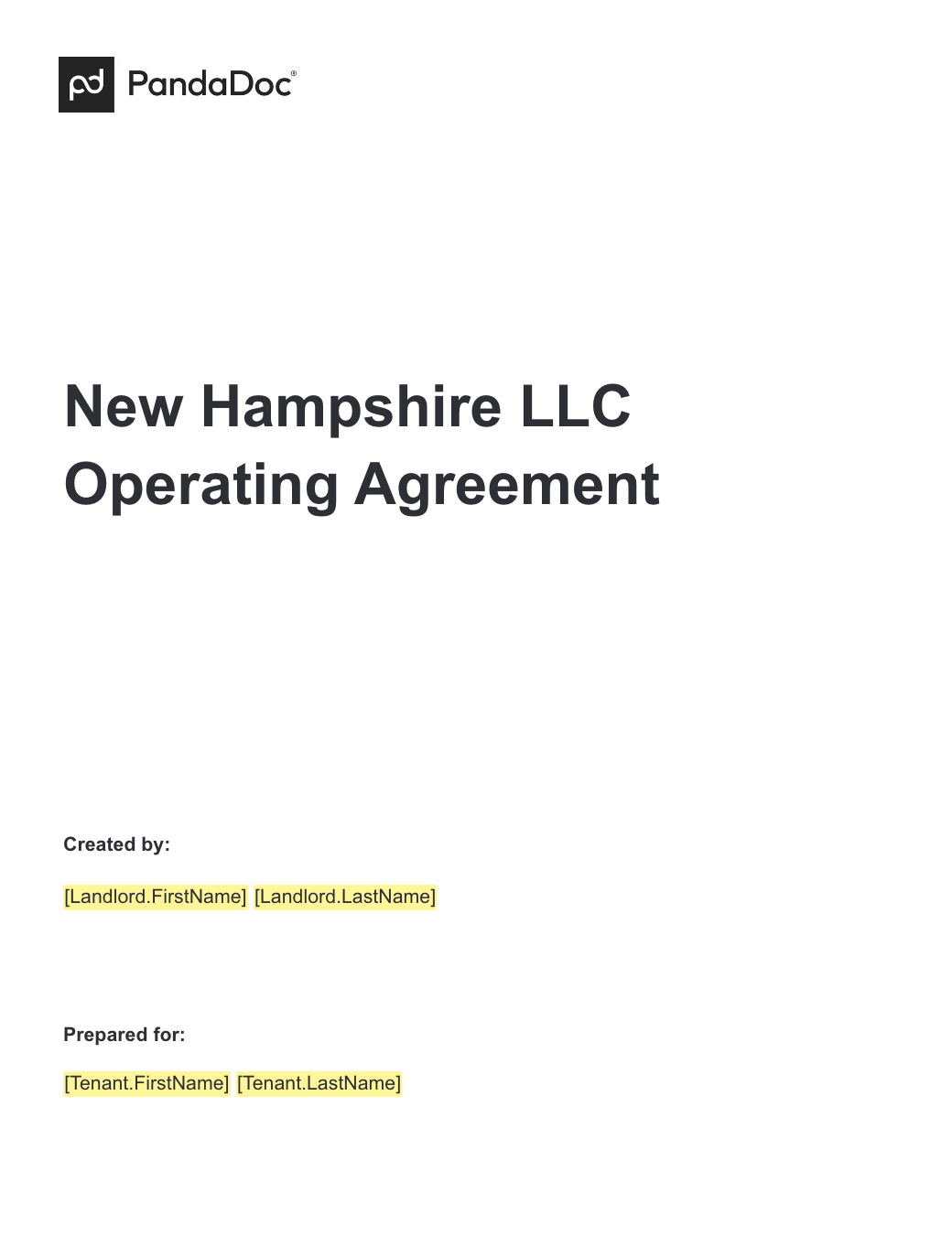 New Hampshire LLC Operating Agreement 