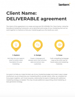 Agency agreement template by Lantern