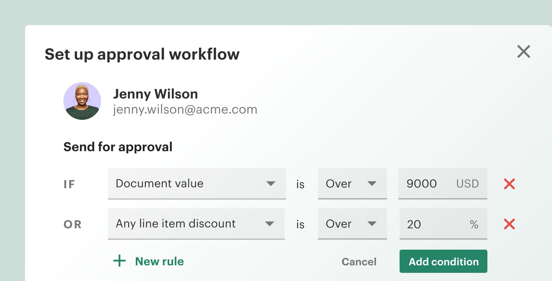 Set Up Approval Workflow