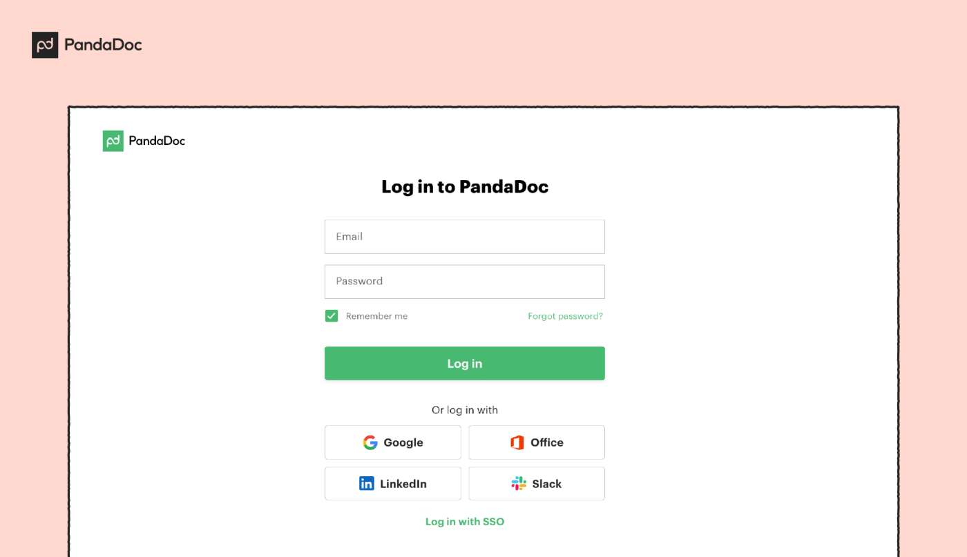  Log into your PandaDoc account