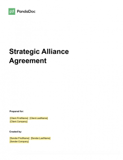 Strategic Alliance Agreement Template