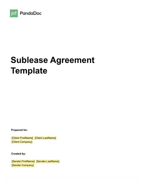 Sublease Agreement Templates 