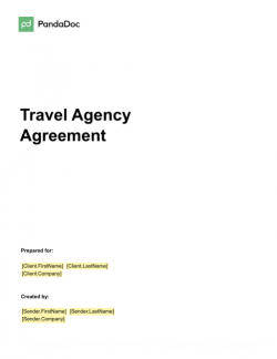 Travel Agency Agreement Template