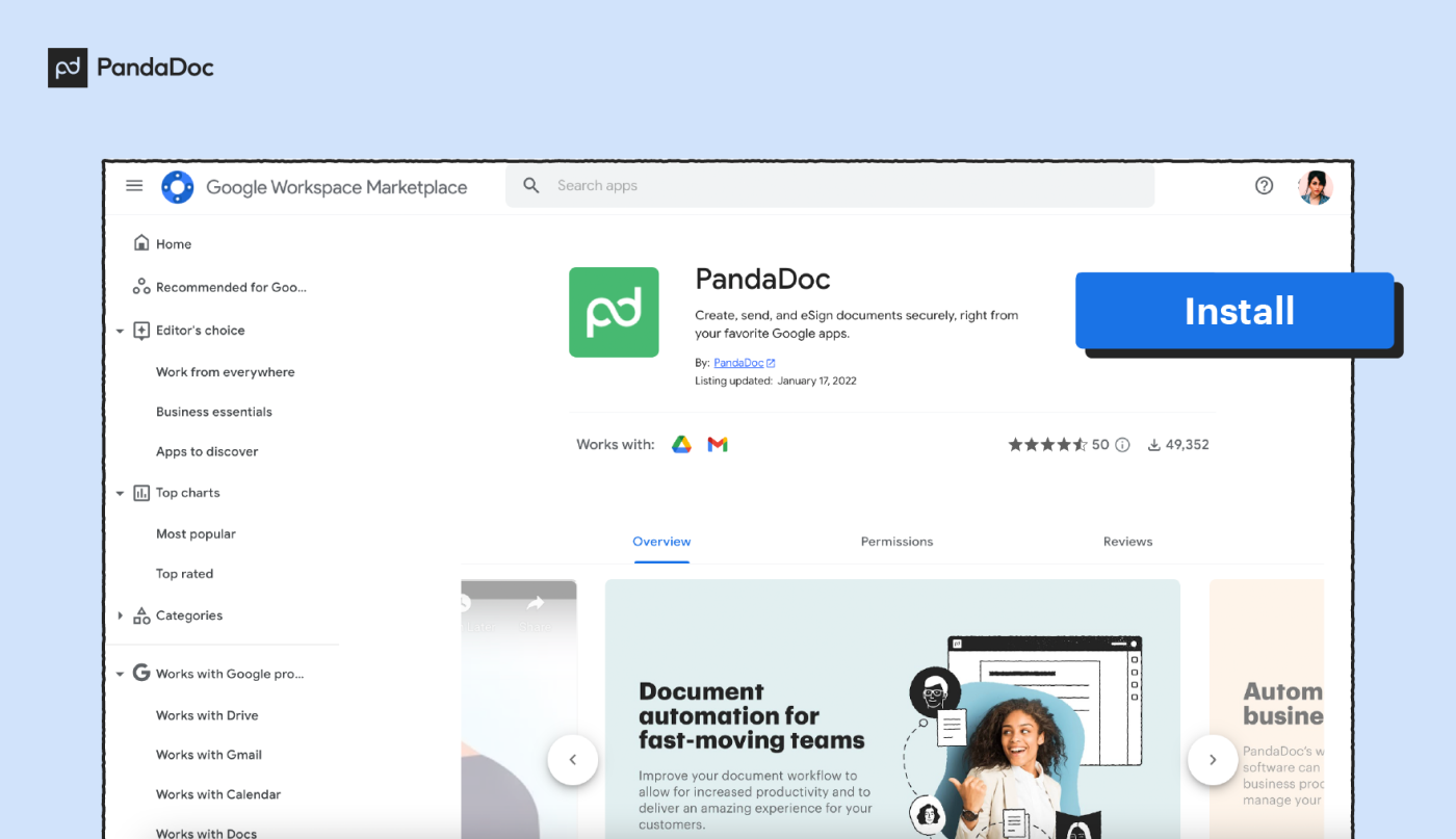 PandaDoc for Google Docs