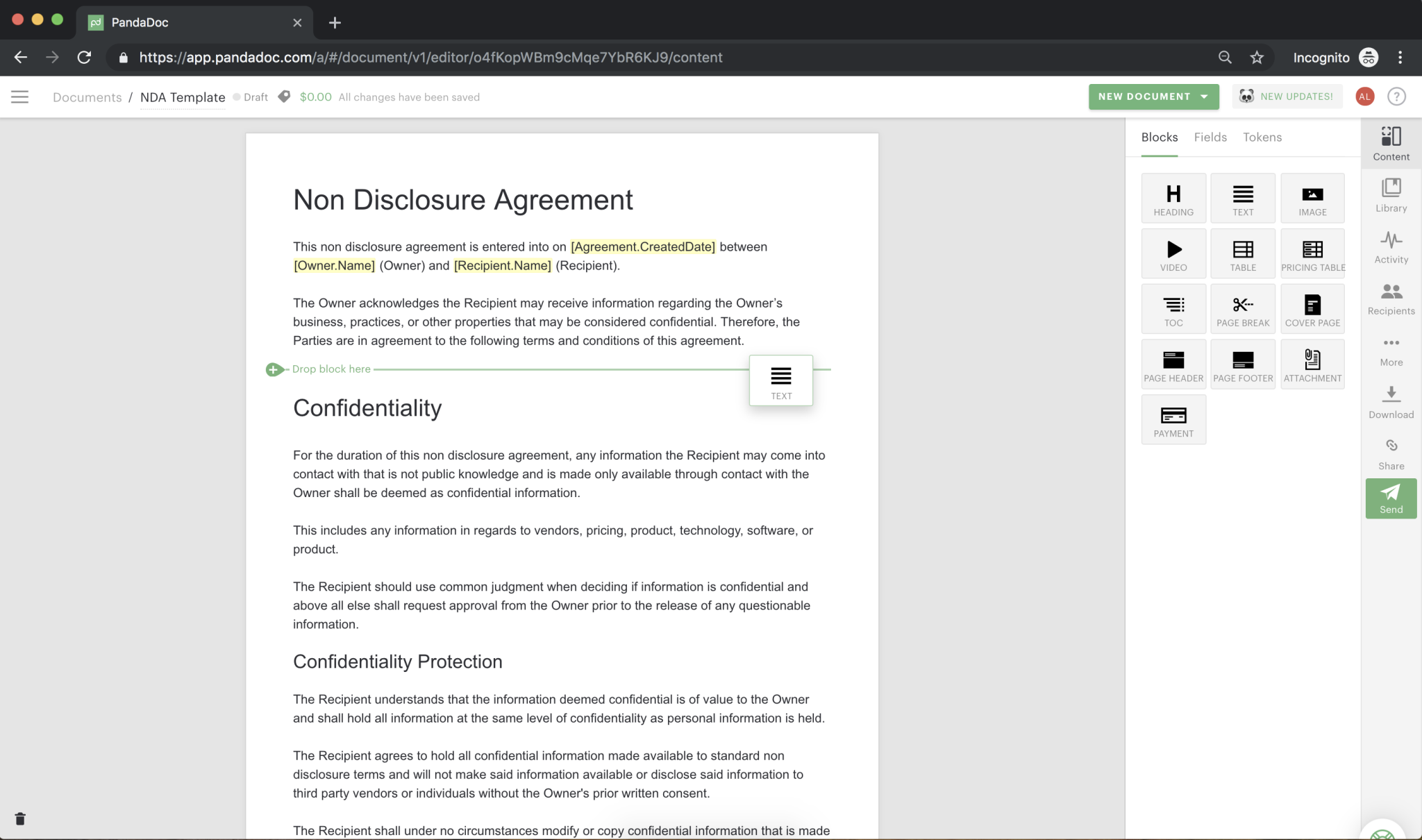 How to sign and send an NDA