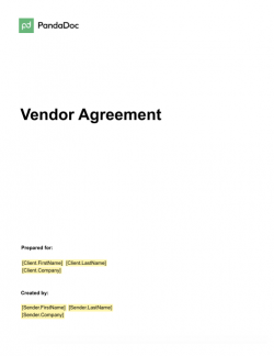 Vendor Agreement