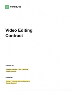 Freelance Video Editing Contract Template