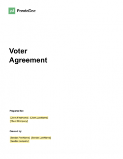 Voter Agreement Template