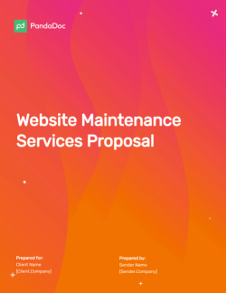 Website Maintenance Proposal Template