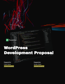 WordPress Development Proposal Template