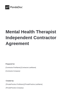 Mental Health Therapist Independent Contractor Agreement